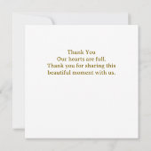 Tennis Wedding Thank You Card Dankeskarte (Rückseite)