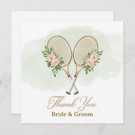 Tennis Wedding Thank You Card Dankeskarte