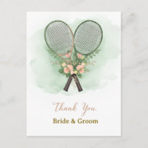 Tennis Wedding Thank You Card 