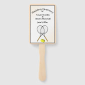 Tennis Wedding Theme Fächer (Rückseite)