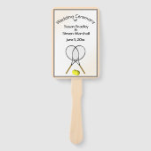 Tennis Wedding Theme Fächer (Vorderseite)
