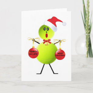 Tennis-Weihnachten Feiertagskarte