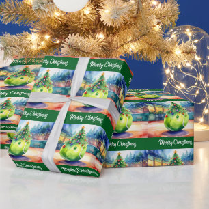 Tennis-Weihnachten Festlicher Ball Weihnachtsthem Geschenkpapier