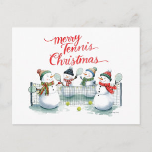 Tennis Weihnachten Festlicher Schneemann