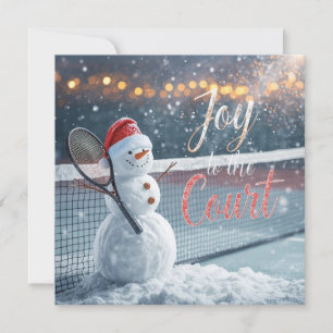 Tennis Weihnachten Festlicher Schneemann