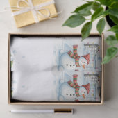 Tennis Weihnachten Festlicher Schneemann Seidenpapier (Geschenk)