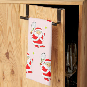 Tennis Weihnachten Geschirrtuch