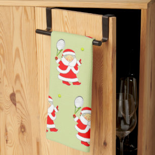 Tennis Weihnachten Geschirrtuch