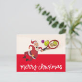 Tennis Weihnachten mit dem Weihnachtsmann (Stehend Vorderseite)