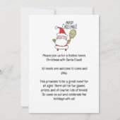 Tennis Weihnachten mit dem Weihnachtsmann Einladung (Rückseite)