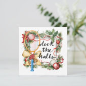 Tennis Weihnachten mit Racket (Stehend Vorderseite)