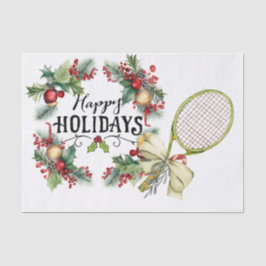 Tennis Weihnachten mit Racket Aquarell Seidenpapier