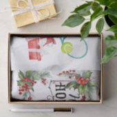 Tennis Weihnachten mit Racket Aquarell Seidenpapier (Geschenk)