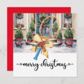 Tennis Weihnachten mit Racket und Weihnachten Them (Vorne/Hinten)