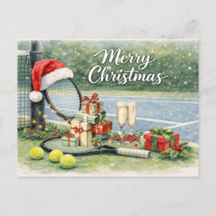 Tennis Weihnachten mit Schläger und Ball auf dem P
