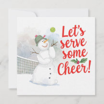 Tennis Weihnachten mit Schneemann Festliches Weih