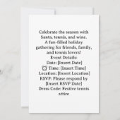 Tennis Weihnachten mit Snowman Einladung (Rückseite)