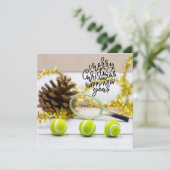 Tennis Weihnachten mit Tennisball (Stehend Vorderseite)