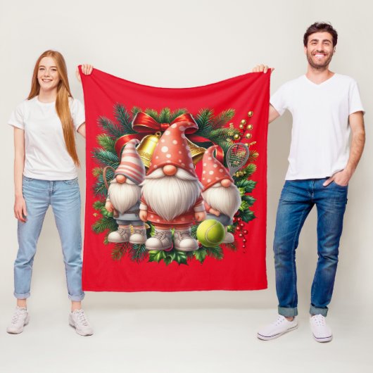 Tennis Weihnachten mit Tennisball Fleecedecke (Beispiel)