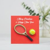 Tennis Weihnachten mit Tennisball für Spieler (Stehend Vorderseite)