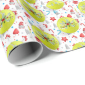 Tennis Weihnachten mit Tennisball Geschenkpapier (Rolleneckpunkt)