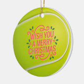 Tennis Weihnachten mit Tennisball Keramik Ornament (Links)