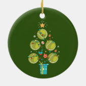 Tennis Weihnachten mit Tennisball Keramik Ornament (Hinten)