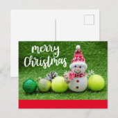 Tennis Weihnachten mit Tennisball mit Snowman (Vorne/Hinten)