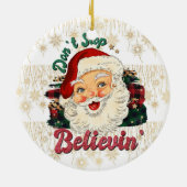 Tennis Weihnachten mit Tennisball und Santa Keramik Ornament (Hinten)