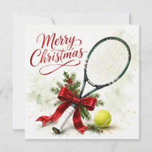 Tennis Weihnachten mit Tennisball und Schläger