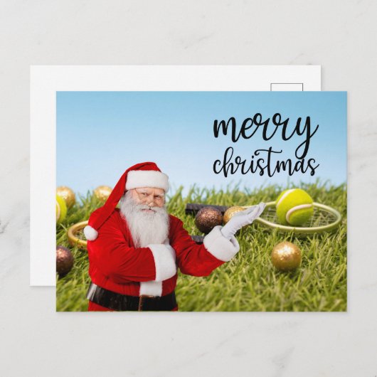 Tennis Weihnachten mit Tennisball und Schläger (Vorne/Hinten)