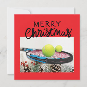 Tennis Weihnachten mit Tennisball und Schläger