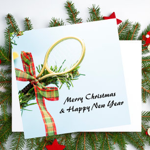 Tennis Weihnachten mit Tennisball und Schläger