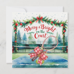 Tennis Weihnachten mit Tennisball und Schläger