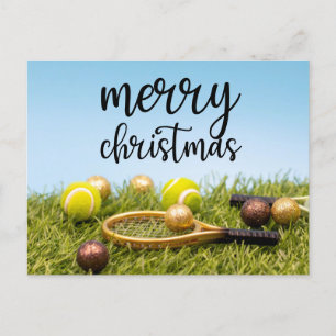 Tennis Weihnachten mit Tennisball und Schläger