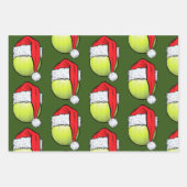 Tennis Weihnachten mit Tennisball und Schläger Geschenkpapier Set (Vorderseite 2)