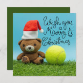 Tennis Weihnachten mit Tennisball und Teddy Santa (Vorne/Hinten)