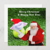 Tennis Weihnachten mit Tennisball und Weihnachtsma (Vorne/Hinten)