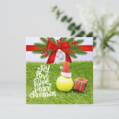 Tennis Weihnachten mit Tennisball und Weihnachtsma (Stehend Vorderseite)