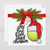 Tennis Weihnachten mit Tennisball und Weihnachtsma (Vorne/Hinten)