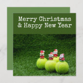 Tennis Weihnachten mit Tennisthemen (Vorne/Hinten)