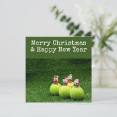 Tennis Weihnachten mit Tennisthemen (Stehend Vorderseite)