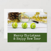 Tennis Weihnachten mit Tennisthemen (Vorne/Hinten)