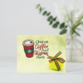 Tennis Weihnachten mit Weihnachtskaffee Karte (Stehend Vorderseite)