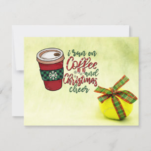 Tennis Weihnachten mit Weihnachtskaffee Karte