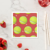 Tennis Weihnachten Party Rotes festliches Ball & S Serviette (Beispiel)