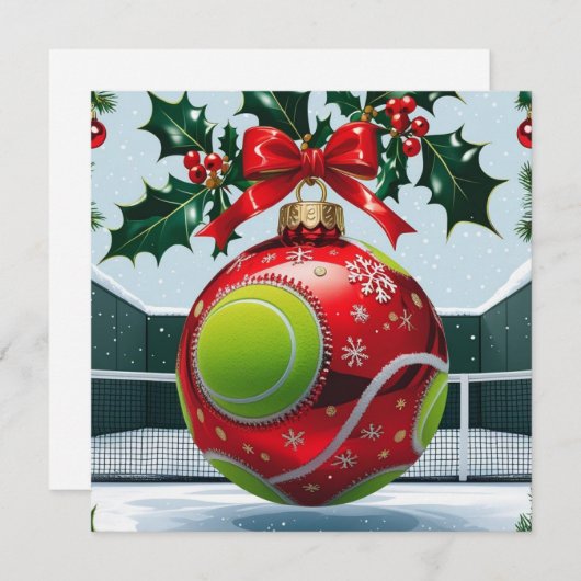 Tennis Weihnachten Thema für den Spieler (Vorne/Hinten)