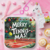 Tennis Weihnachten Thema Joy Liebe Tennis Party Pappteller (Party)