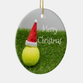 Tennis, Weihnachten und Tennisball und Weihnachtsm Keramik Ornament (Rechts)