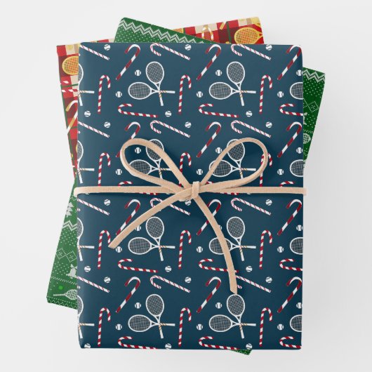 Tennis Weihnachten Weihnachten Weihnachten Weihnac Geschenkpapier Set (Beispiel)